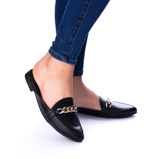 Sandalia Zurich - Negro Cuero - Tienda Nébula