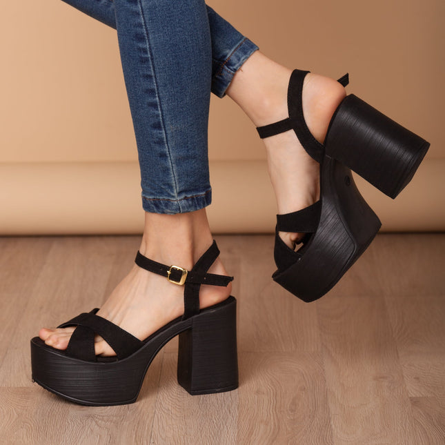 Sandalias Queens - Negro - Tienda Nébula