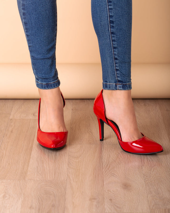 Stilettos Corinto - Rojo Charol - Tienda Nébula