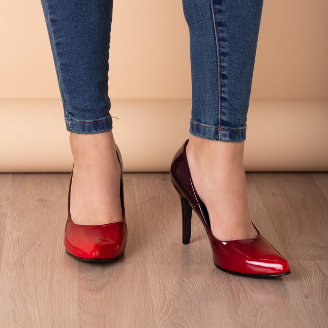 Stilettos Florina - Rojo Charol - Tienda Nébula