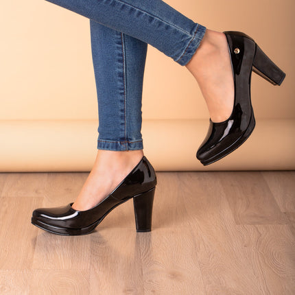 Stilettos Larisa - Negro Charol - Tienda Nébula