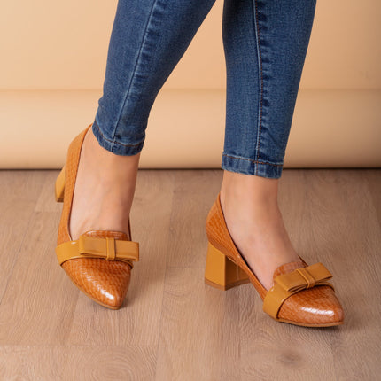 Stilettos Rodas - Camel Charol - Tienda Nébula