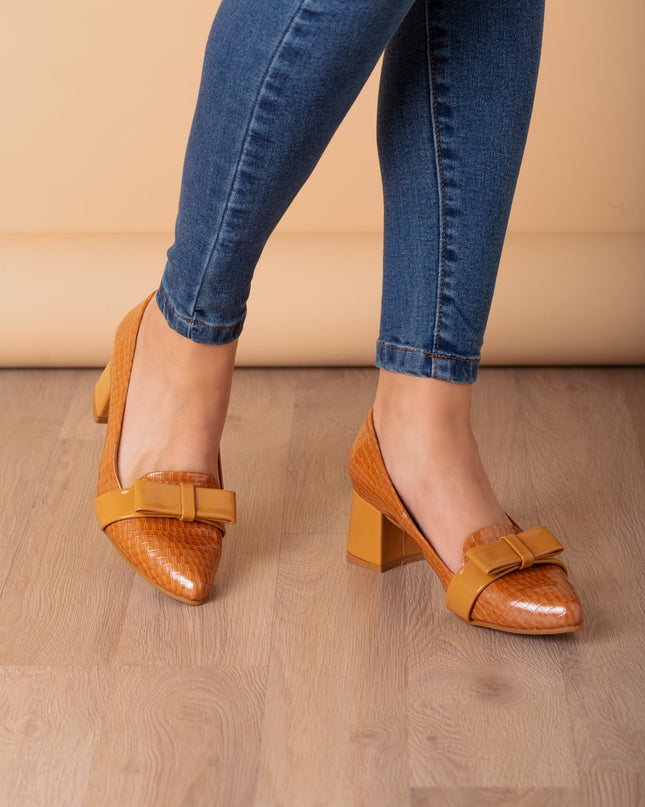 Stilettos Rodas - Camel Charol - Tienda Nébula