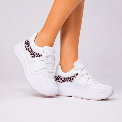 Zapatillas Urbanas Mujer Thani - Blanco Print