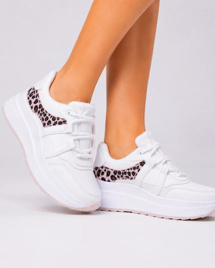 Zapatillas Urbanas Mujer Thani - Blanco Print