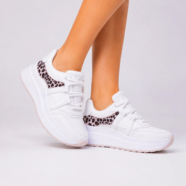 Zapatillas Urbanas Mujer Thani - Blanco Print