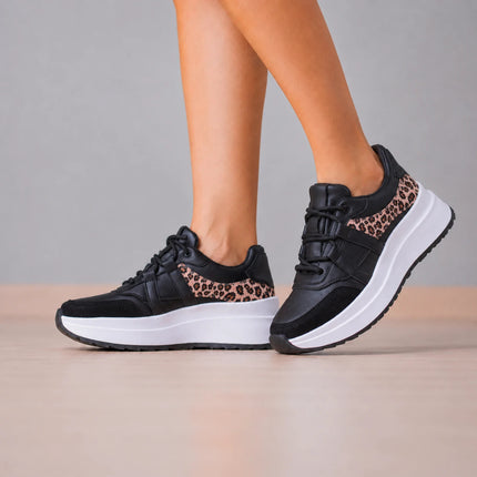 Zapatillas Urbanas Mujer Thani - Negro Print