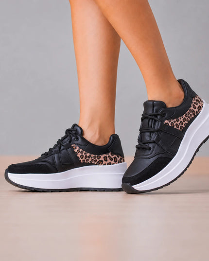 Zapatillas Urbanas Mujer Thani - Negro Print