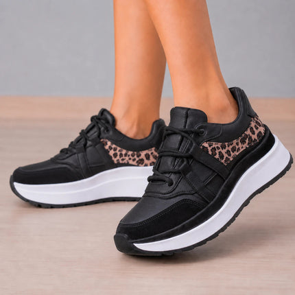 Zapatillas Urbanas Mujer Thani - Negro Print