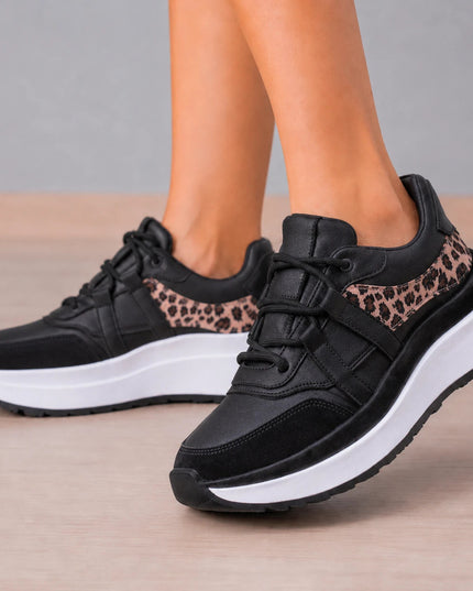 Zapatillas Urbanas Mujer Thani - Negro Print