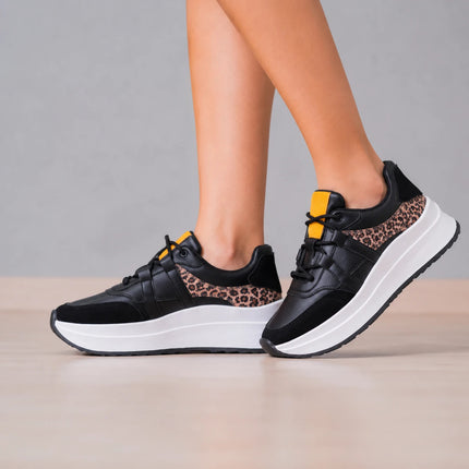 Zapatillas Urbanas Mujer Thani - Negro Print 2