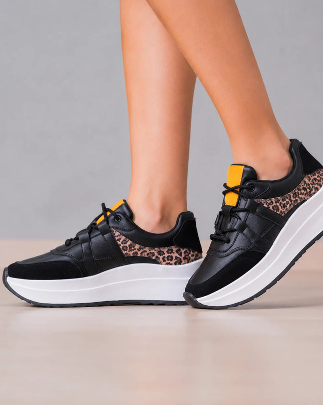Zapatillas Urbanas Mujer Thani - Negro Print 2