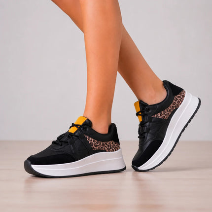 Zapatillas Urbanas Mujer Thani - Negro Print 2
