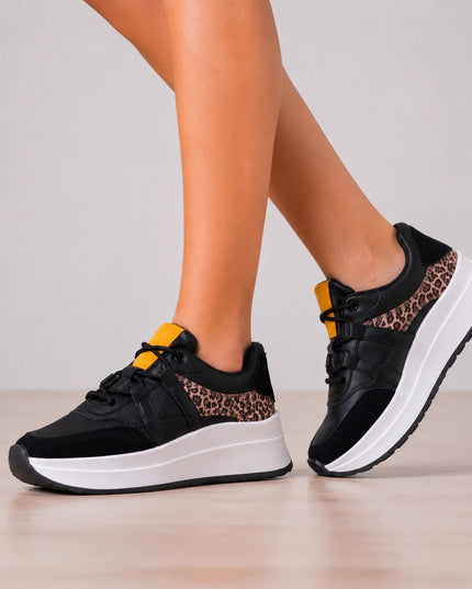 Zapatillas Urbanas Mujer Thani - Negro Print 2