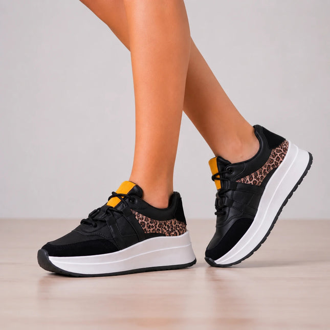 Zapatillas Urbanas Mujer Thani - Negro Print 2