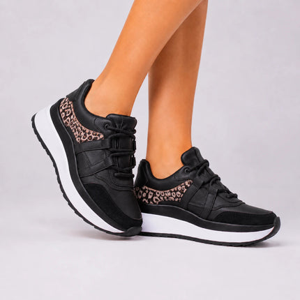 Zapatillas Urbanas Mujer Thani - Negro Print