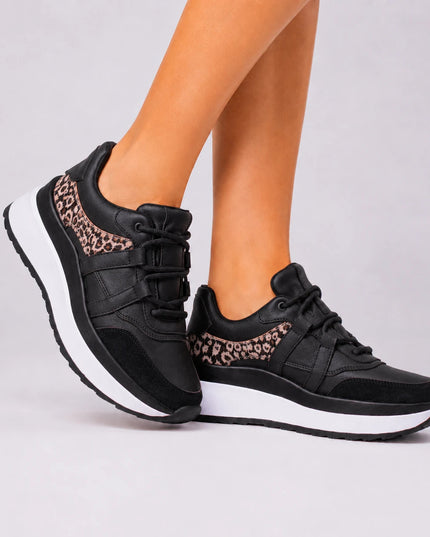 Zapatillas Urbanas Mujer Thani - Negro Print