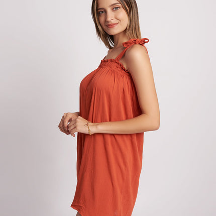 Vestido Elaya - Ladrillo - Tienda Nébula