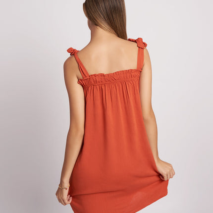 Vestido Elaya - Ladrillo - Tienda Nébula