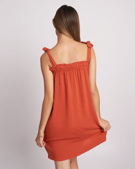 Vestido Elaya - Ladrillo - Tienda Nébula