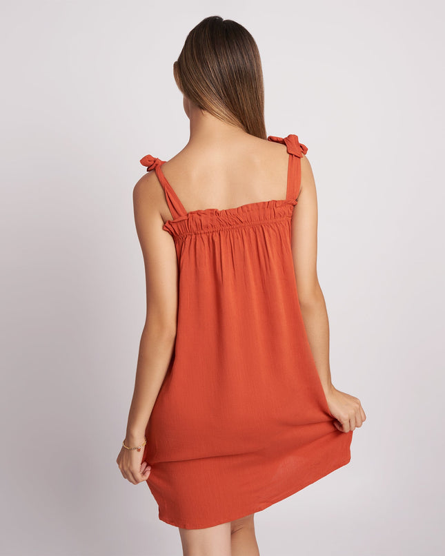 Vestido Elaya - Ladrillo - Tienda Nébula