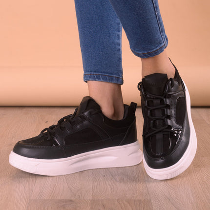 Zapatilla Amelie - Negro Gamuza - Tienda Nébula