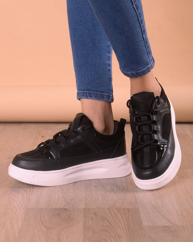 Zapatilla Amelie - Negro Gamuza - Tienda Nébula