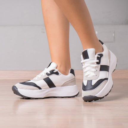 Zapatilla Berzobit - Blanco Negro - Tienda Nébula