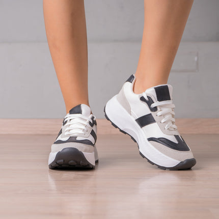 Zapatilla Berzobit - Blanco Negro - Tienda Nébula