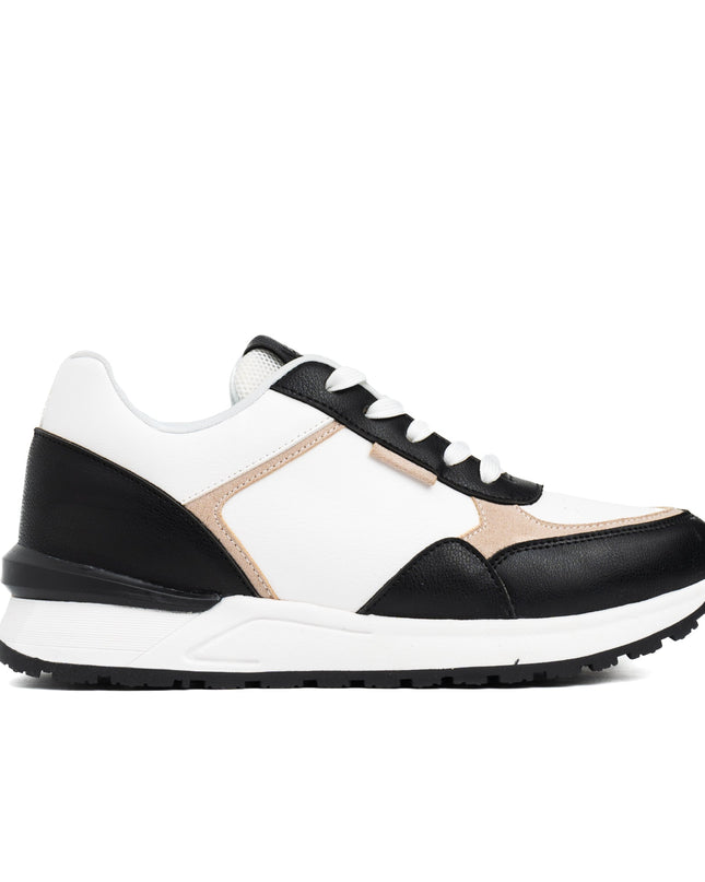 Zapatilla Bookre - Negro Beige - Tienda Nébula