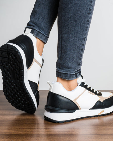 Zapatilla Bookre - Negro Beige - Tienda Nébula