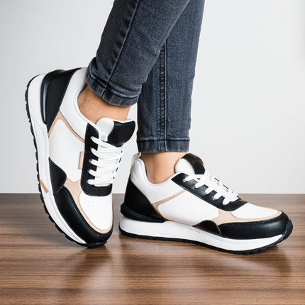 Zapatilla Bookre - Negro Beige - Tienda Nébula