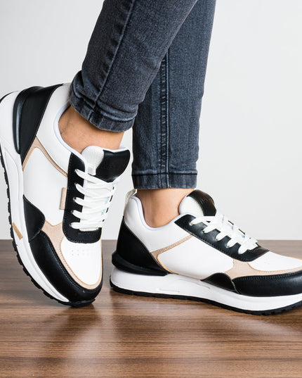 Zapatilla Bookre - Negro Beige - Tienda Nébula