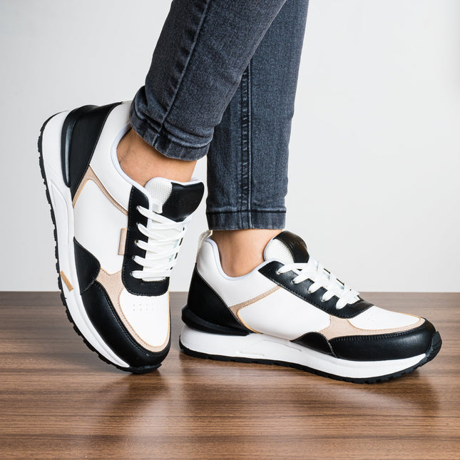 Zapatilla Bookre - Negro Beige - Tienda Nébula