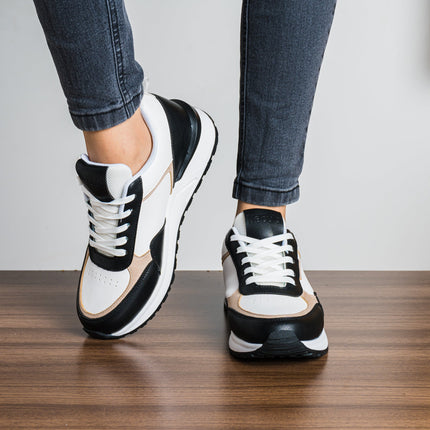 Zapatilla Bookre - Negro Beige - Tienda Nébula