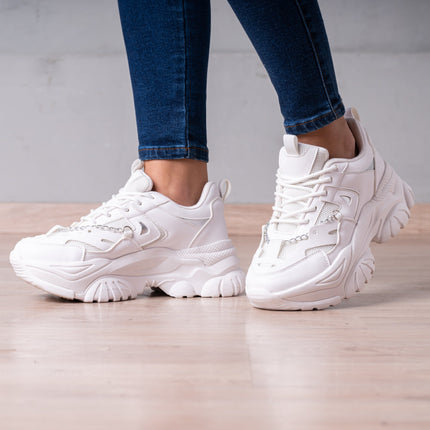 Zapatilla Chain - Blanco - Tienda Nébula
