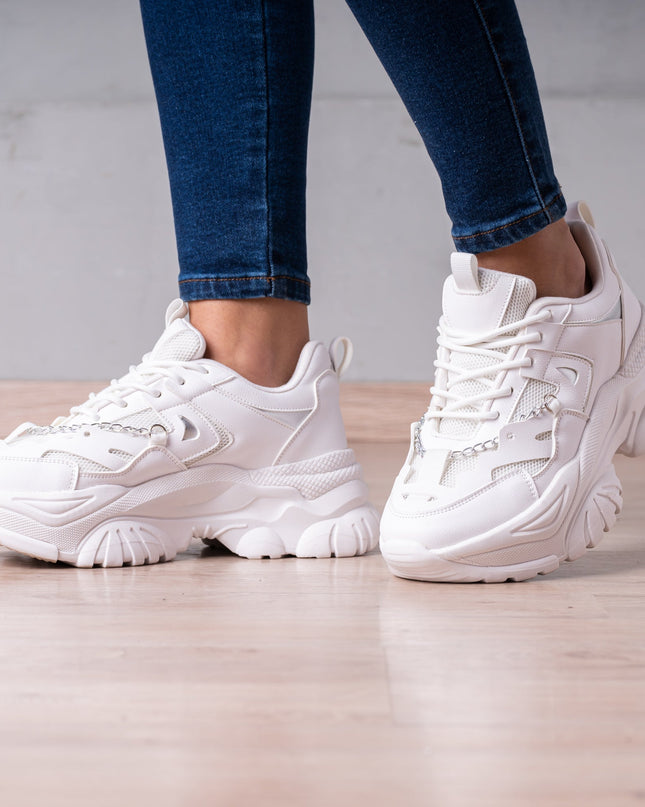 Zapatilla Chain - Blanco - Tienda Nébula