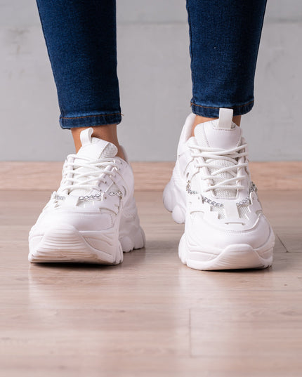 Zapatilla Chain - Blanco - Tienda Nébula