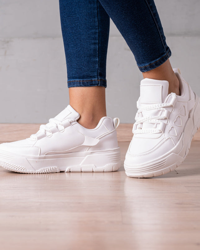 Zapatilla Corazone - Blanco - Tienda Nébula