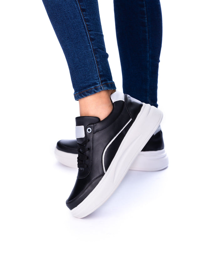 Zapatilla Diest - Negro Plateado - Tienda Nébula