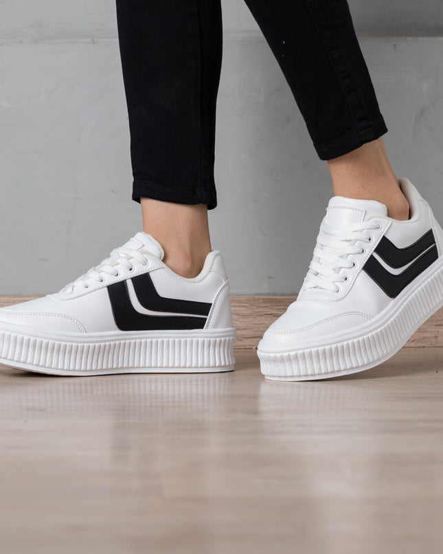 Zapatilla Dwansy - Blanco Negro - Tienda Nébula