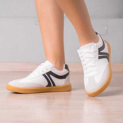Zapatilla Mausont - Blanco Negro - Tienda Nébula