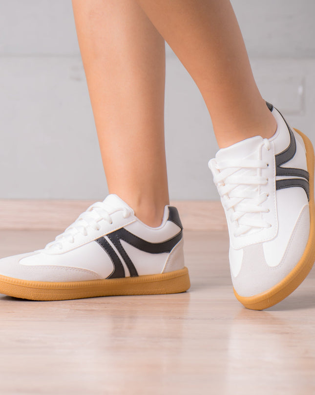 Zapatilla Mausont - Blanco Negro - Tienda Nébula