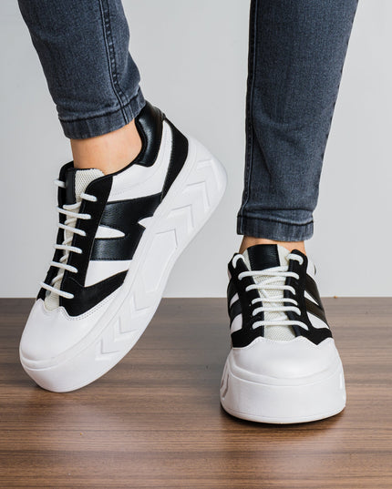 Zapatilla Nagazi - Blanco Negro 2 - Tienda Nébula
