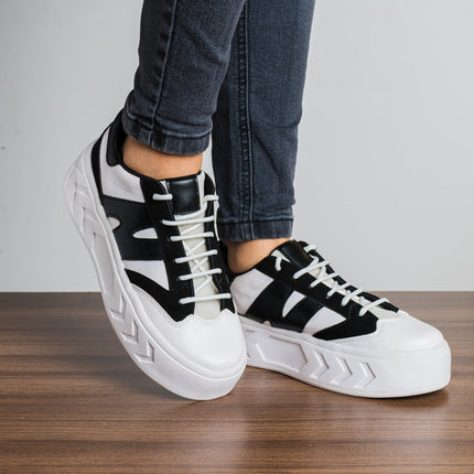 Zapatilla Nagazi - Blanco Negro 2 - Tienda Nébula