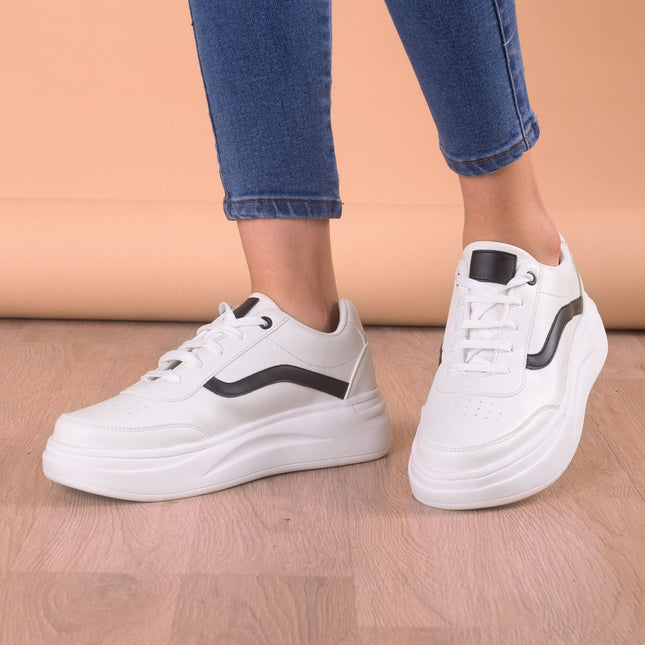 Zapatilla Olas - Negro con Blanco - Tienda Nébula