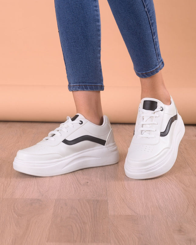 Zapatilla Olas - Negro con Blanco - Tienda Nébula