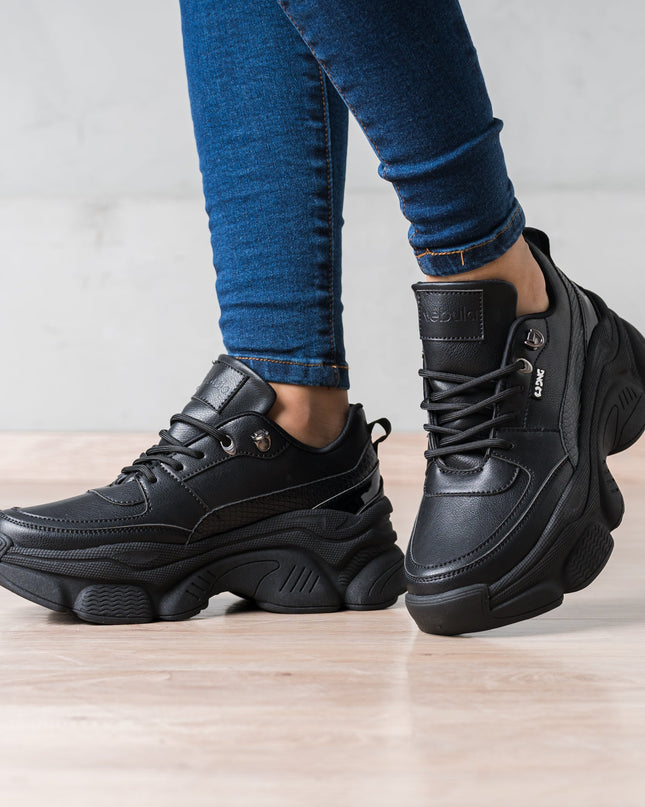 Zapatilla Pastoni - Negro Total - Tienda Nébula