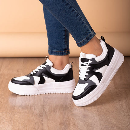 Zapatilla Ruan - Blanco con Negro - Tienda Nébula