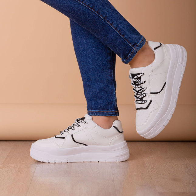 Zapatilla rules - Blanco y Negro - Tienda Nébula